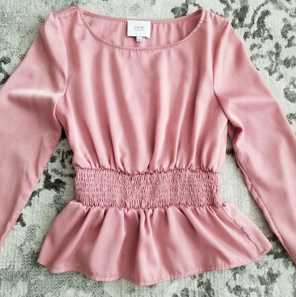 JOA faux silk top